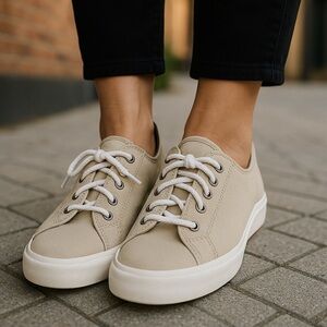 Sperry Boat Shoes Women’s Crest Vibe Size 6 Medium Tan Canvas W/ Top Sider